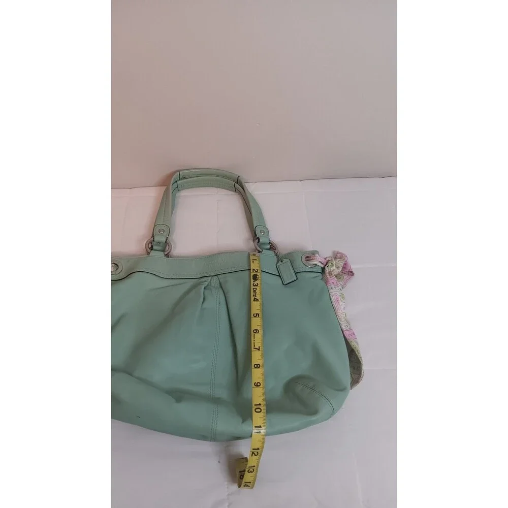 Coach Kyra Mint Green Hobo Bag Silk Scarfs Rare Vintage F13556